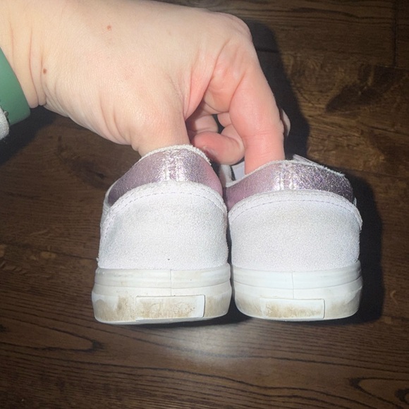 Vans Toddler White and Purple Shoes Size 9 - Picture 3 of 4